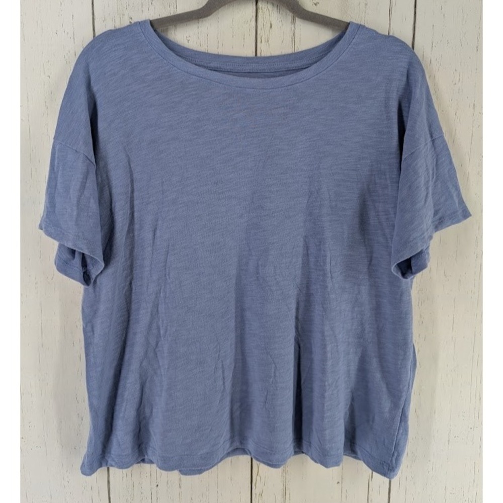 Sonoma Size Large Sleepwear Blue Cotton Womens Casual Short Sleeve Top